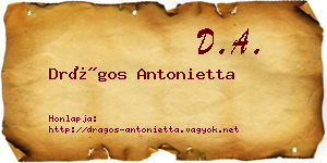 Drágos Antonietta névjegykártya